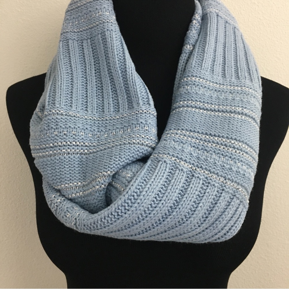 Light Blue Infinity Scarf - Picture 3 of 7